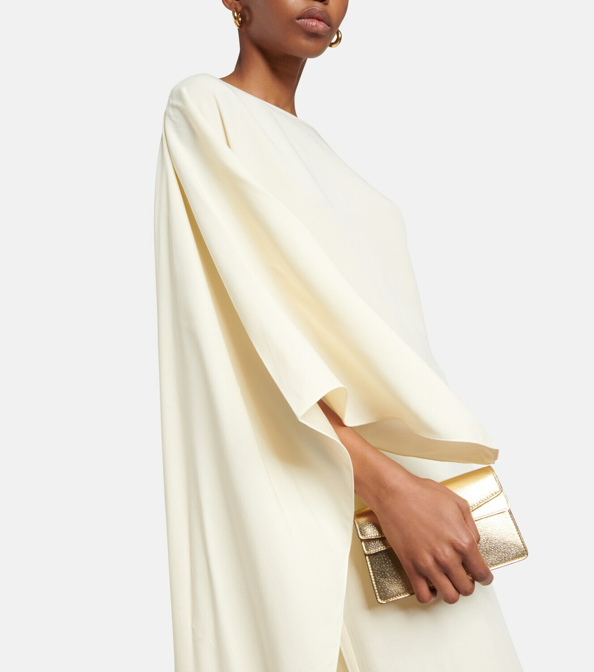 Taller Marmo Leggera cape-detail crêpe gown