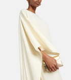 Taller Marmo Leggera cape-detail crêpe gown
