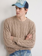 KAPITAL - Denim Repair Service Fleece-Trimmed Printed Scuba Trucker Cap