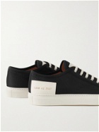 Common Projects - Tournament Low Leather-Trimmed Recycled Nylon Sneakers - Black