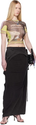 Ottolinger Black Slitted Maxi Skirt