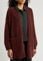 Eileen Fisher Mohair-blend Cardigan Burgundy