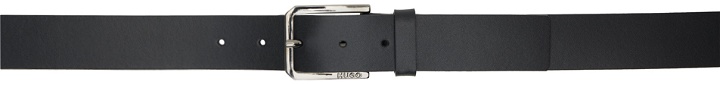 Photo: Hugo Black Red Stitching & Branded Buckle Belt