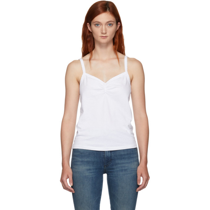 Amo White Scallop Camisole