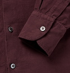 Incotex - Slim-Fit Cotton-Corduroy Shirt - Burgundy