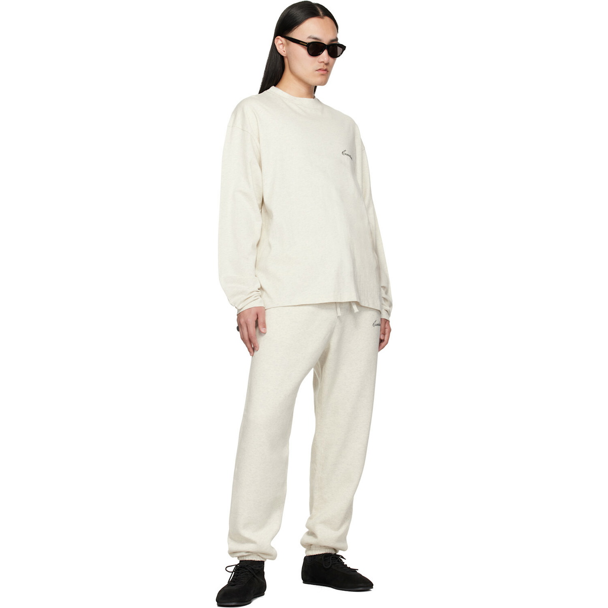 Fear of God ESSENTIALS Off-White Classic Fit Long Sleeve T-shirt