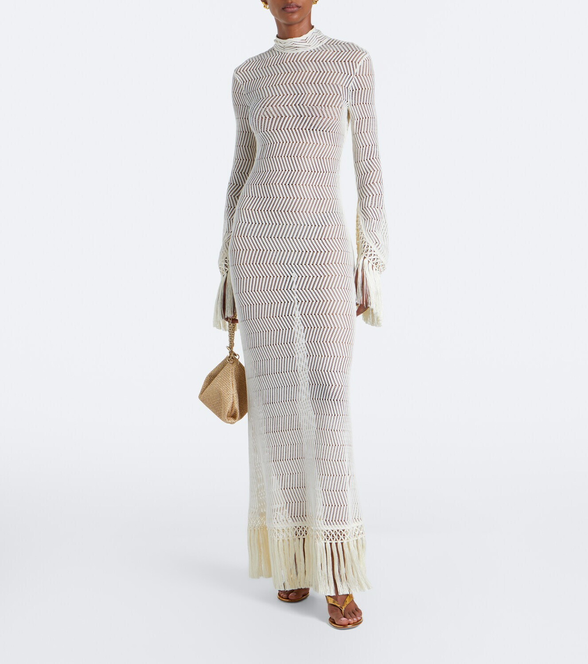 Taller Marmo New Mexico fringed cotton maxi dress