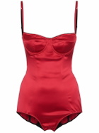 DOLCE & GABBANA Stretch Silk Satin Bodysuit