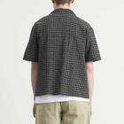 Café Mountain Men's Loose Check Vacation Shirt in Black