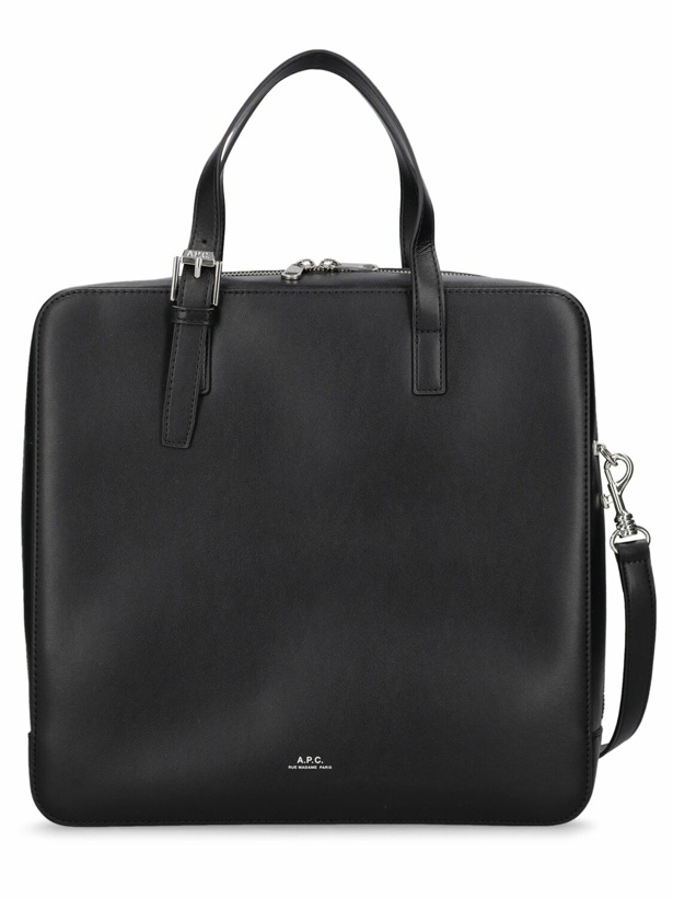 Photo: A.P.C. - Logo Recycled Faux Leather Work Bag