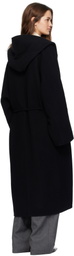 LE17SEPTEMBRE Black Hooded Long Coat