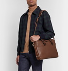 Bleu de Chauffe - Folder Vegetable-Tanned Textured-Leather Messenger Bag - Brown