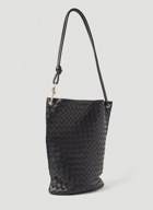 Medium Knot Bucket Tote Bag in Black