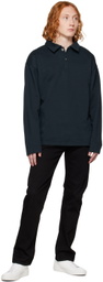 ANOTHER ASPECT Navy Spread Collar Polo