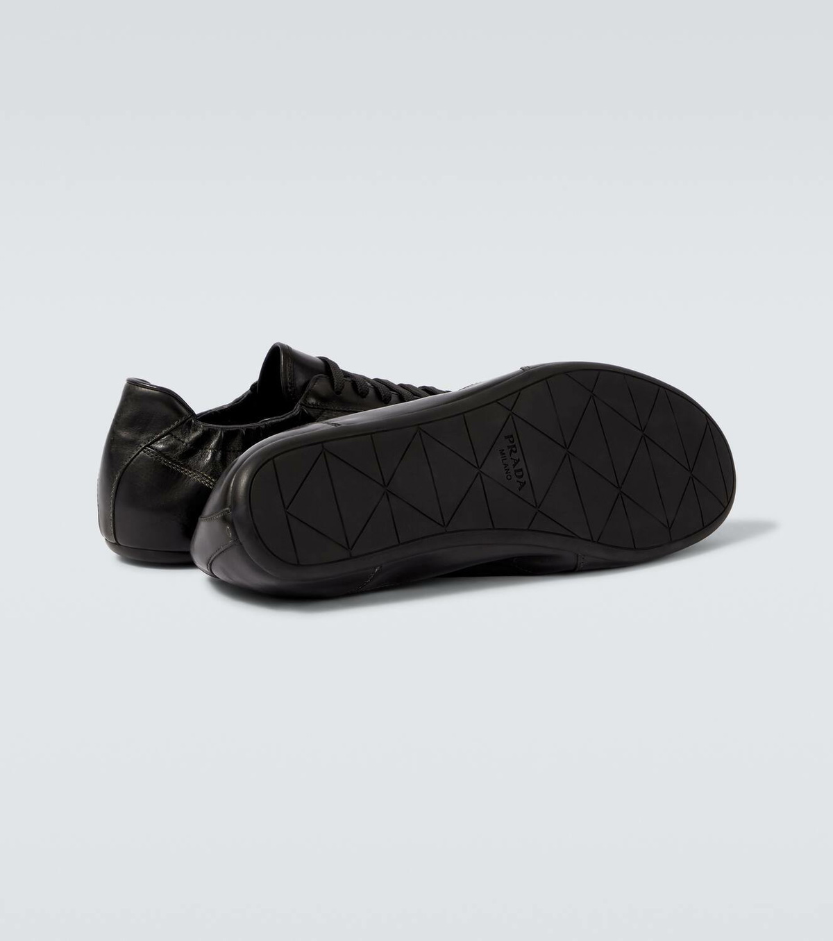 靴 Prada collapse sneakers 6 1/2 Black Collapse leather sneakers | PRADA