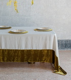 Once Milano Linen and velvet tablecloth