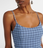 Faithfull Pelea checked cotton minidress