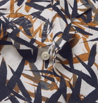 Theory - Daze Camp-Collar Printed Linen Shirt - Navy