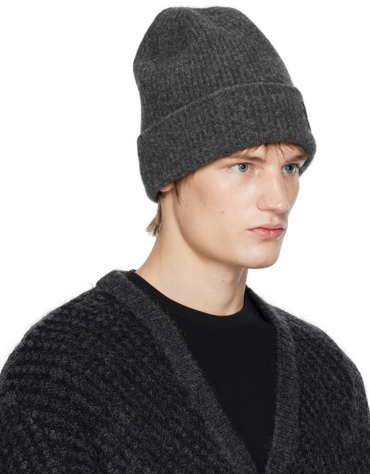 WOOYOUNGMI Gray Knit Beanie Wooyoungmi