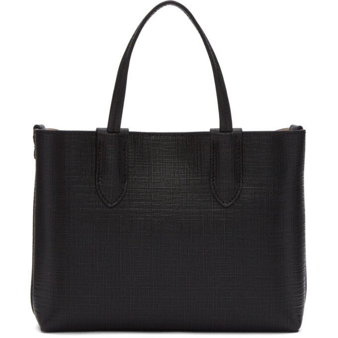 トートバッグ Mini Tote Bag - Alexander Mcqueen - Leather - Denim/Black Alexander McQueen Black Mini Shopper Tote Alexander McQueen