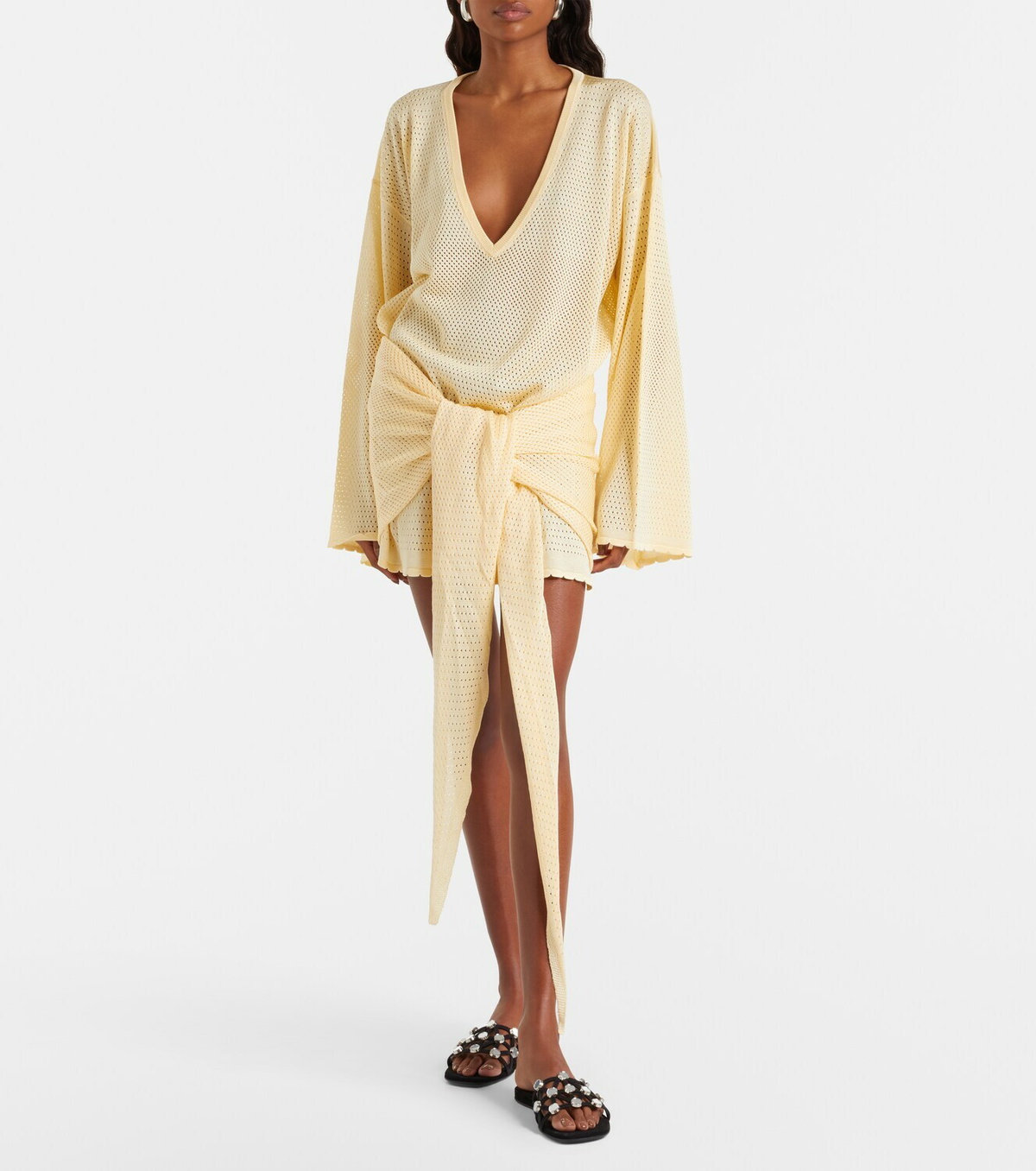 The Attico Open-knit minidress