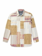 Monitaly - Garson Patchwork Cotton-Flannel Shirt - Neutrals