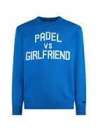 MC2 Saint Barth Man Crewneck Sweater With Padel Vs Girlfriend Jacquard