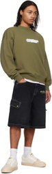 Off-White Black Safari Cargo Denim Shorts
