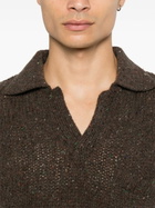 ERL Brown Pointelle-Knit Top