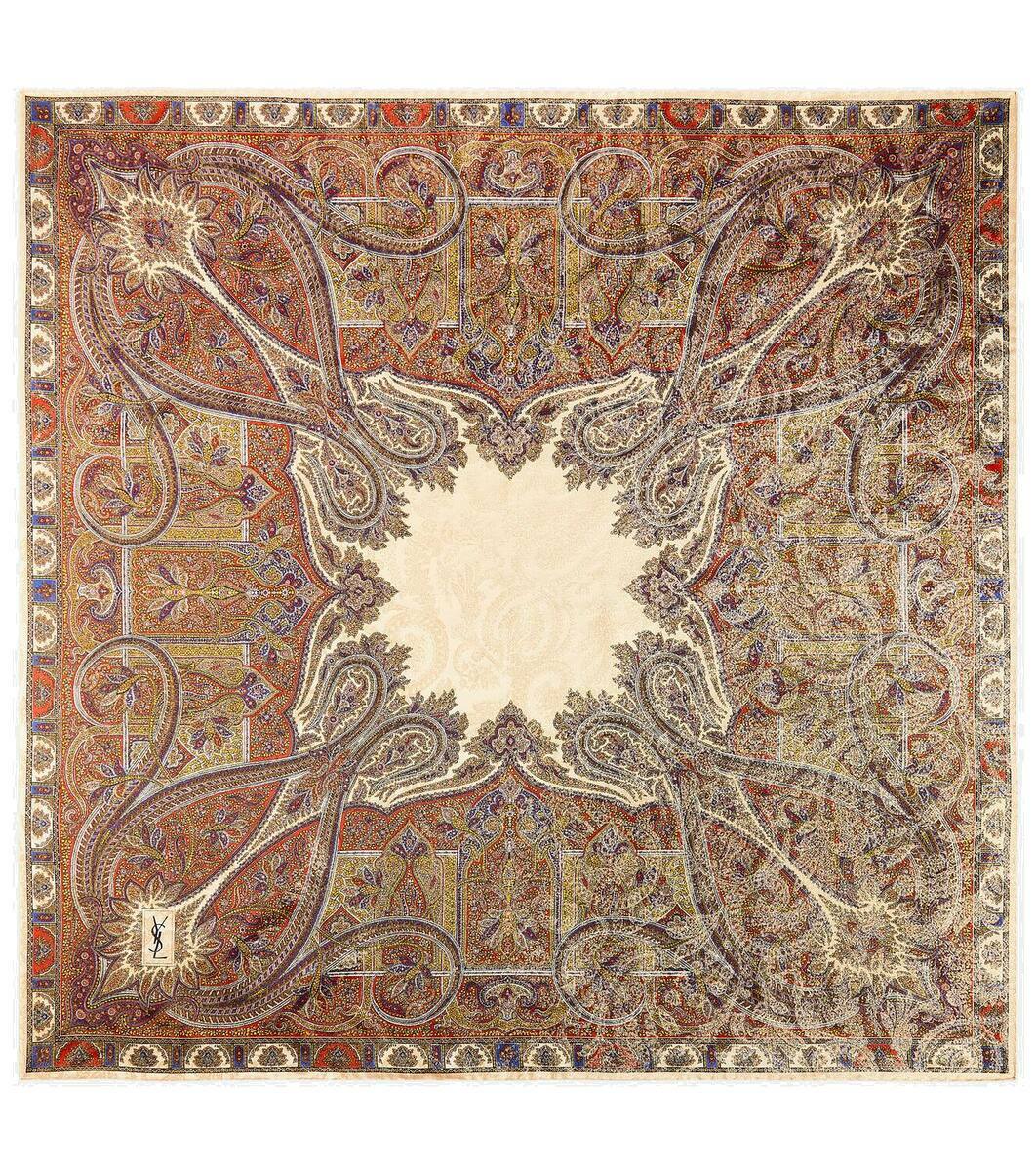 Saint Laurent Paisley silk-blend jacquard scarf Saint Laurent