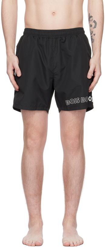 Photo: BOSS Black Printed Swim Shorts