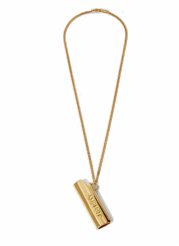 Photo: Logo Lighter Case Necklace in Gold
