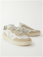 Veja - V-90 Suede and Leather Sneakers - Neutrals