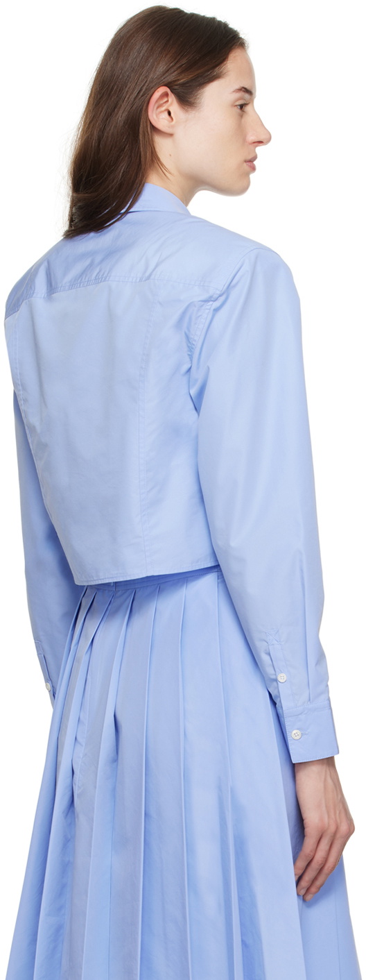 3.1 Phillip Lim Blue Cropped Shirt