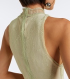 De La Vali Palomina halterneck lace maxi dress