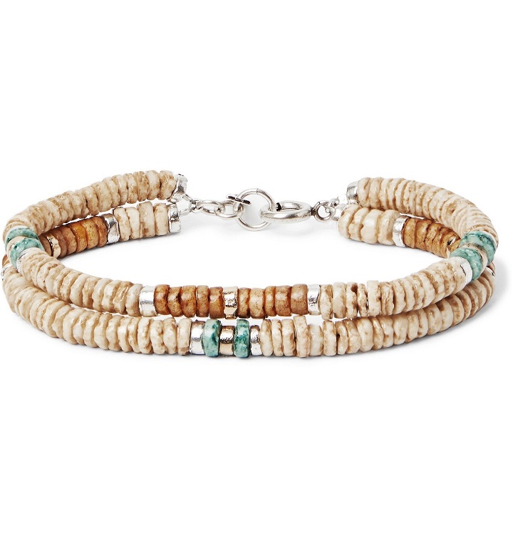 Photo: ISABEL MARANT - Moises Shell, Gold- and Silver-Tone Bracelet - Neutrals