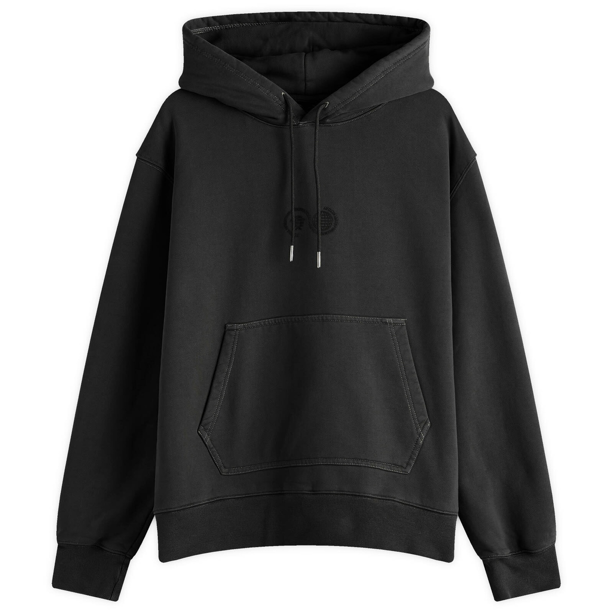 Purple Mountain Observatory Men's Garment Dye Hoodie in Black