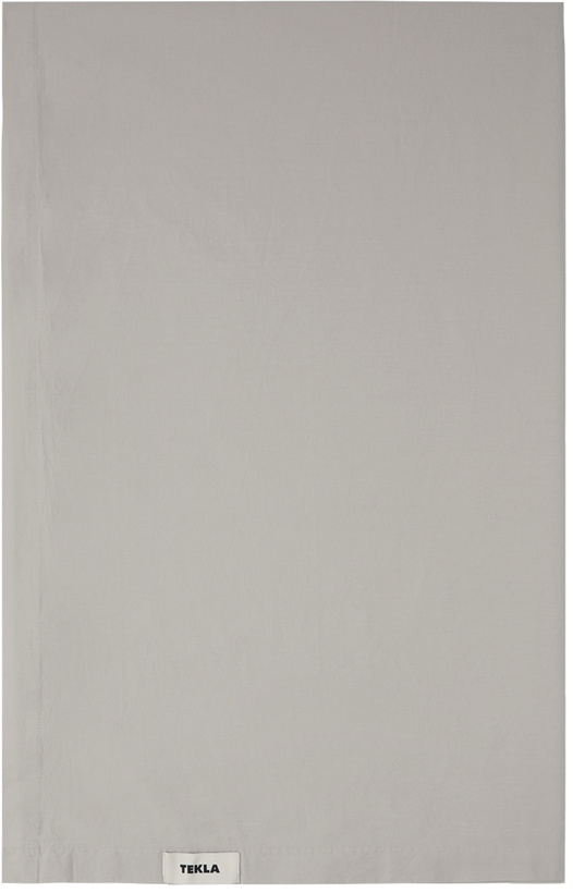 Photo: Tekla Grey Percale Flat Sheet