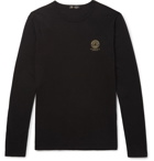 Versace - Logo-Print Stretch Cotton-Blend T-Shirt - Black