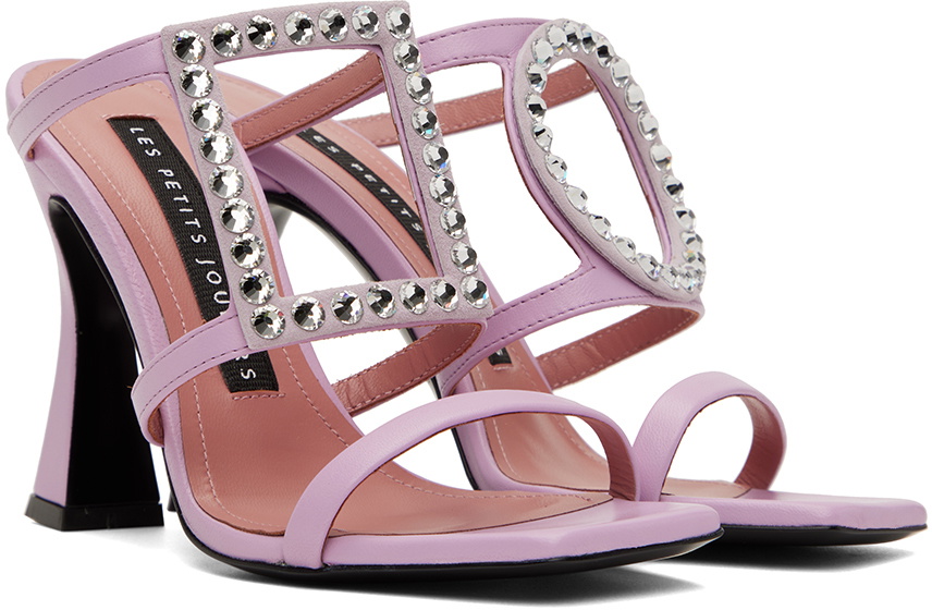 Les Petits Joueurs Purple Hoya Heeled Sandals