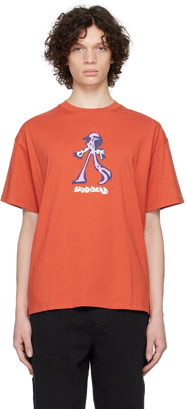 Photo: Brain Dead Orange 'Creeper' T-Shirt