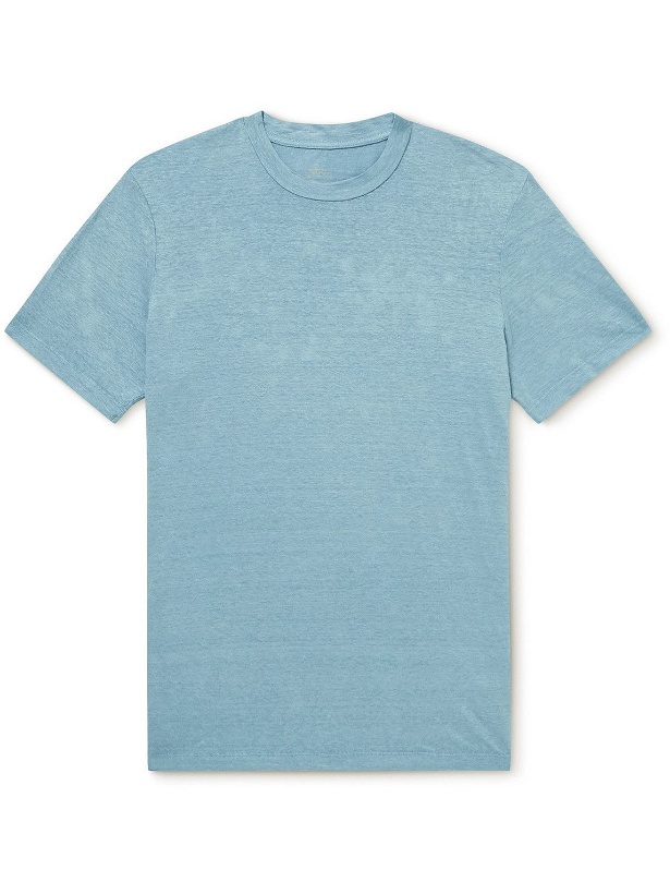 Photo: Altea - Lewis Stretch-Linen Jersey T-Shirt - Blue