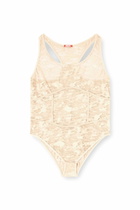 Diesel Nylon bodysuit with lace design - Bodysuits Womens in Pink