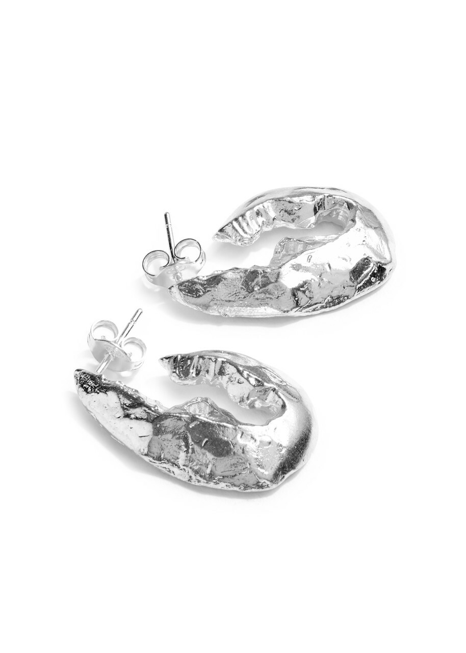 Alighieri The Crustacean Sterling Silver Hoop Earrings - One Size