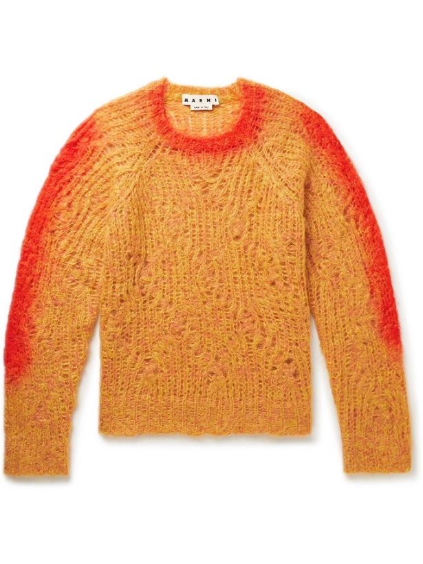 Photo: MARNI - Mohair-Blend Sweater - Orange