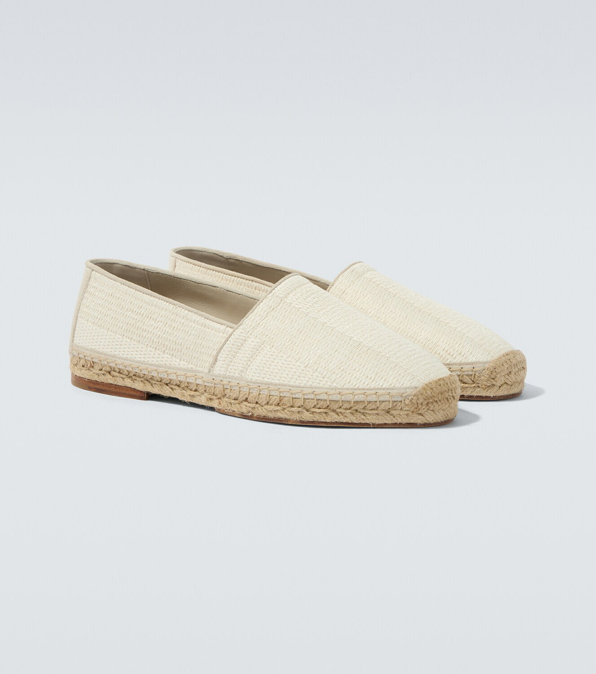 Brunello Cucinelli Suede-trimmed woven espadrilles