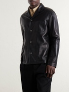 LOEWE - Workwear Leather Jacket - Black