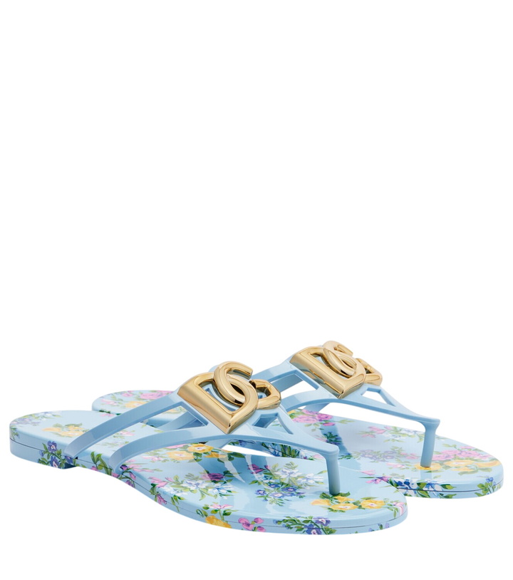 Photo: Dolce&Gabbana Floral thong sandals
