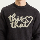 thisisneverthat Men's Heart Logo Knit Jumper in Dark Navy