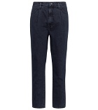 J Brand - Pleated Peg high-rise tapered jeans